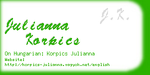 julianna korpics business card